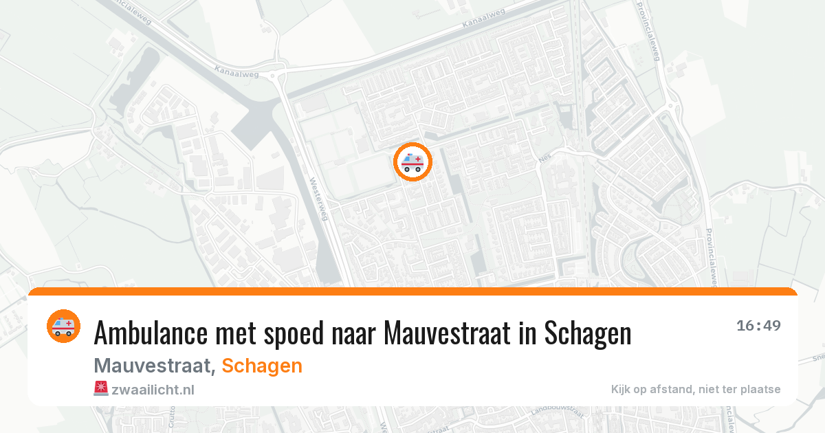 Ambulance met spoed naar Mauvestraat in Schagen — 6 jun 2026
