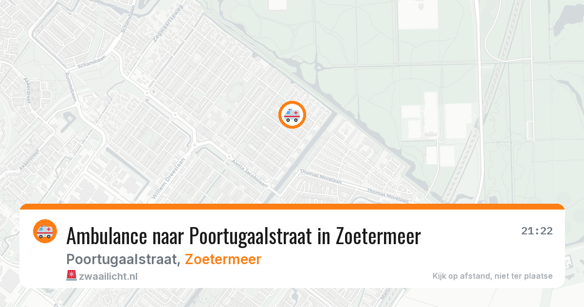Ambulance naar Poortugaalstraat in Zoetermeer — 12 mei 2026