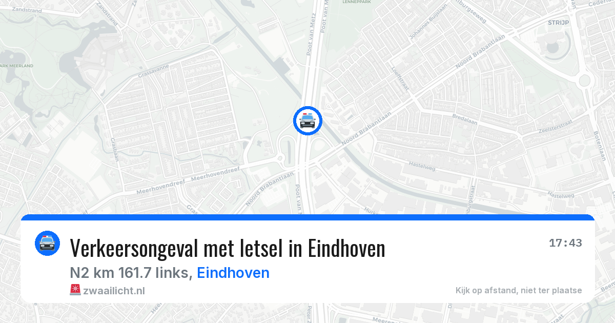 Verkeersongeval met letsel in Eindhoven — 11 aug 2026
