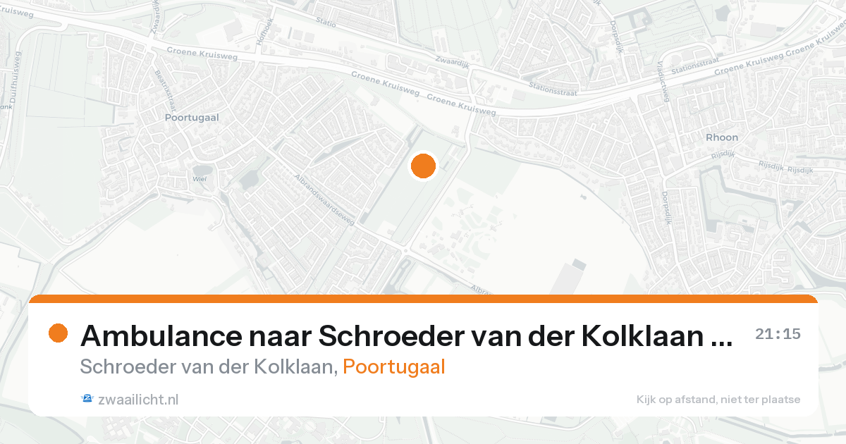 Ambulance naar Schroeder van der Kolklaan in Poortugaal — 15 aug 2026