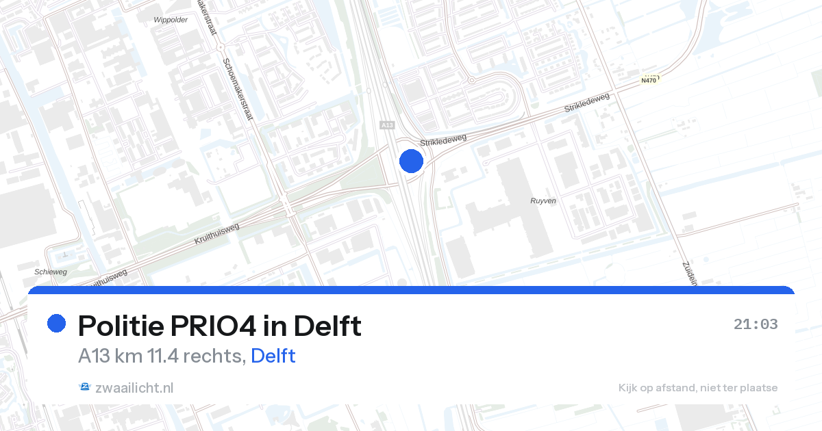 Politie PRIO4 in Delft — 26 aug 2026 | 🚨 Zwaailicht.nl
