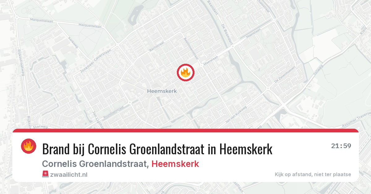 Brand bij Cornelis Groenlandstraat in Heemskerk — 2 aug 2026