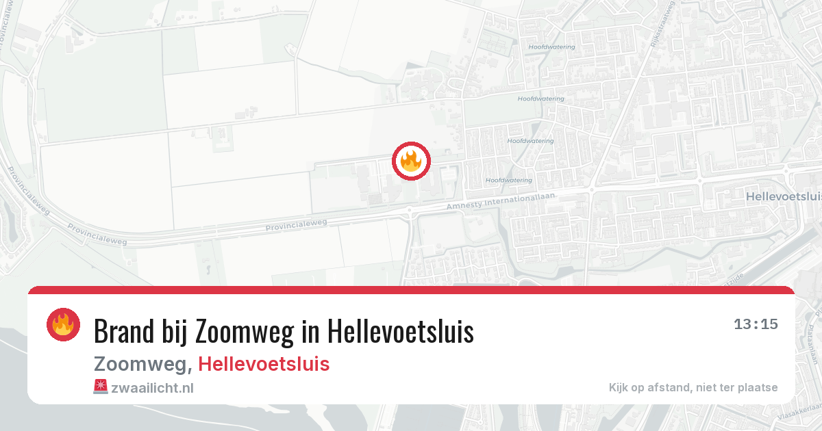 Brand bij Zoomweg in Hellevoetsluis — 19 jun 2026