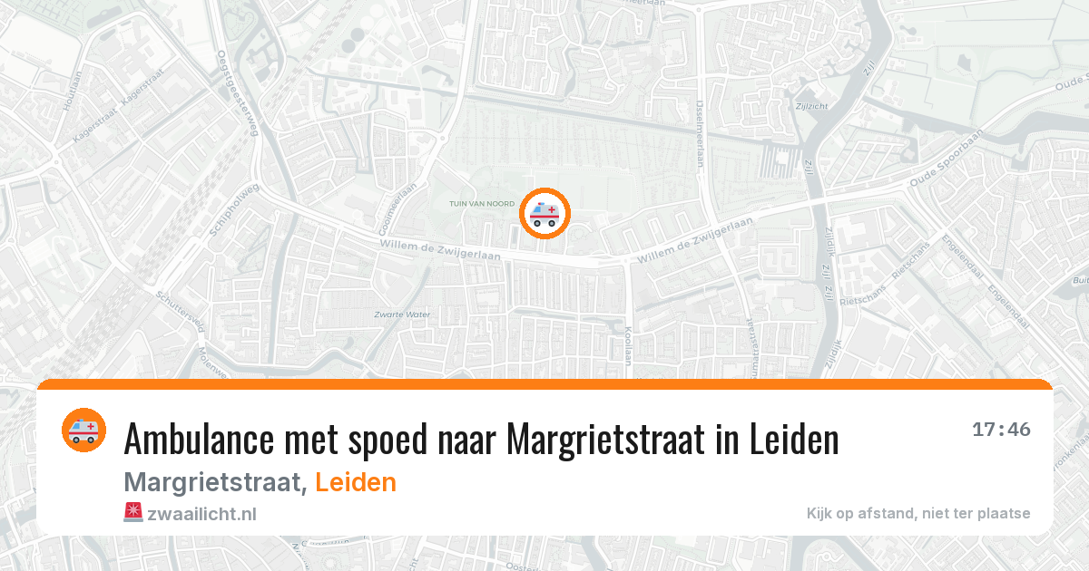 Ambulance met spoed naar Margrietstraat in Leiden — 7 aug 2026