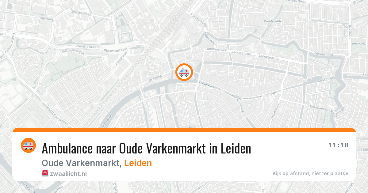 Ambulance naar Oude Varkenmarkt in Leiden — 30 jun 2026