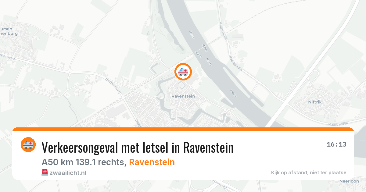 Verkeersongeval met letsel in Ravenstein — 28 jan 2026