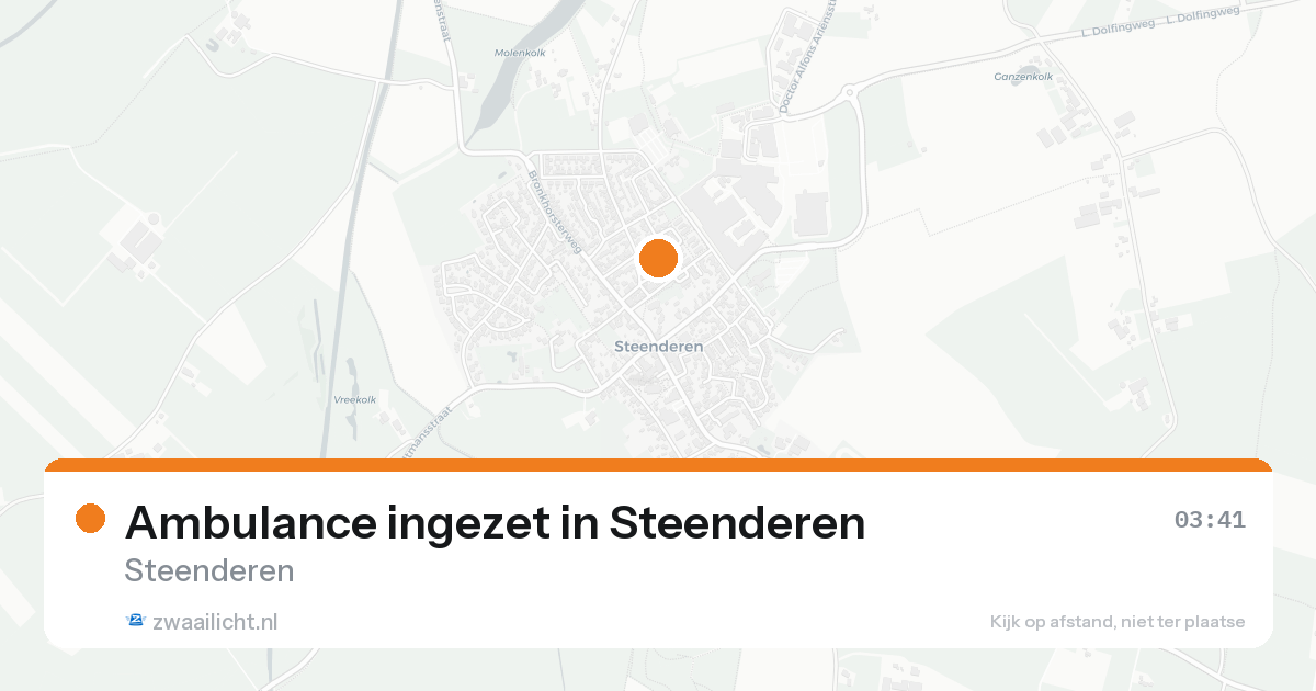 Ambulance ingezet in Steenderen — 9 aug 2026