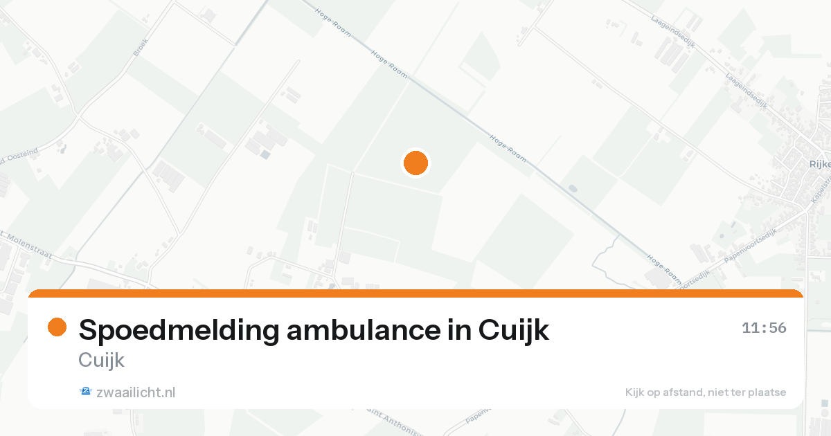 Spoedmelding ambulance in Cuijk — 22 aug 2026