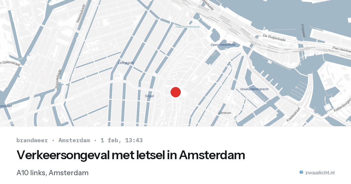 Verkeersongeval met letsel in Amsterdam — 1 feb 2026