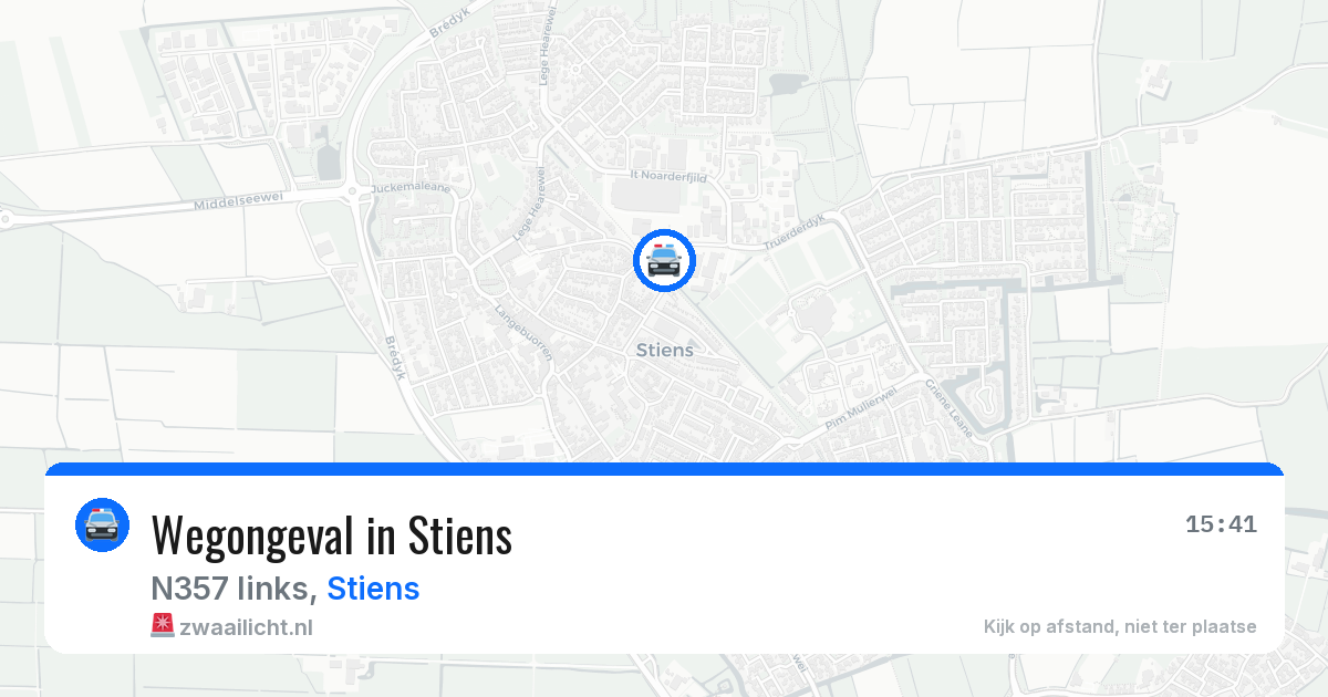 Wegongeval in Stiens — 14 jul 2026