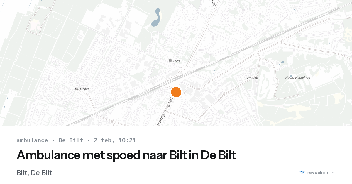 Ambulance met spoed naar Bilt in De Bilt — 2 feb 2026