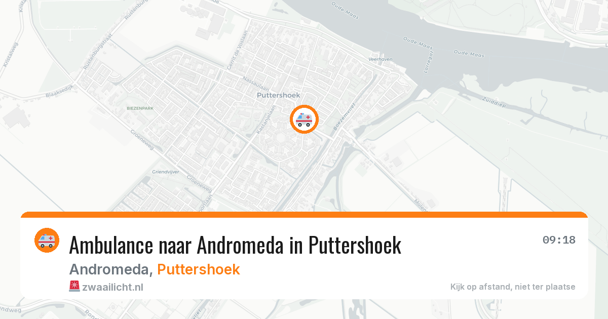 Ambulance naar Andromeda in Puttershoek — 1 aug 2026