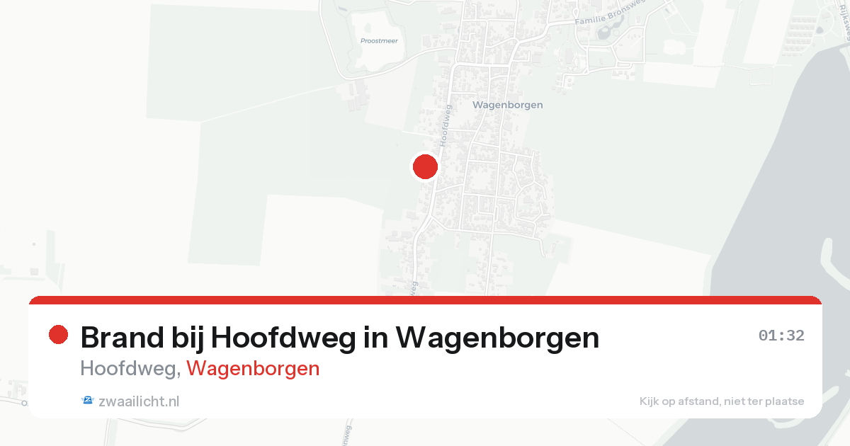 Brand bij Hoofdweg in Wagenborgen — 23 aug 2026