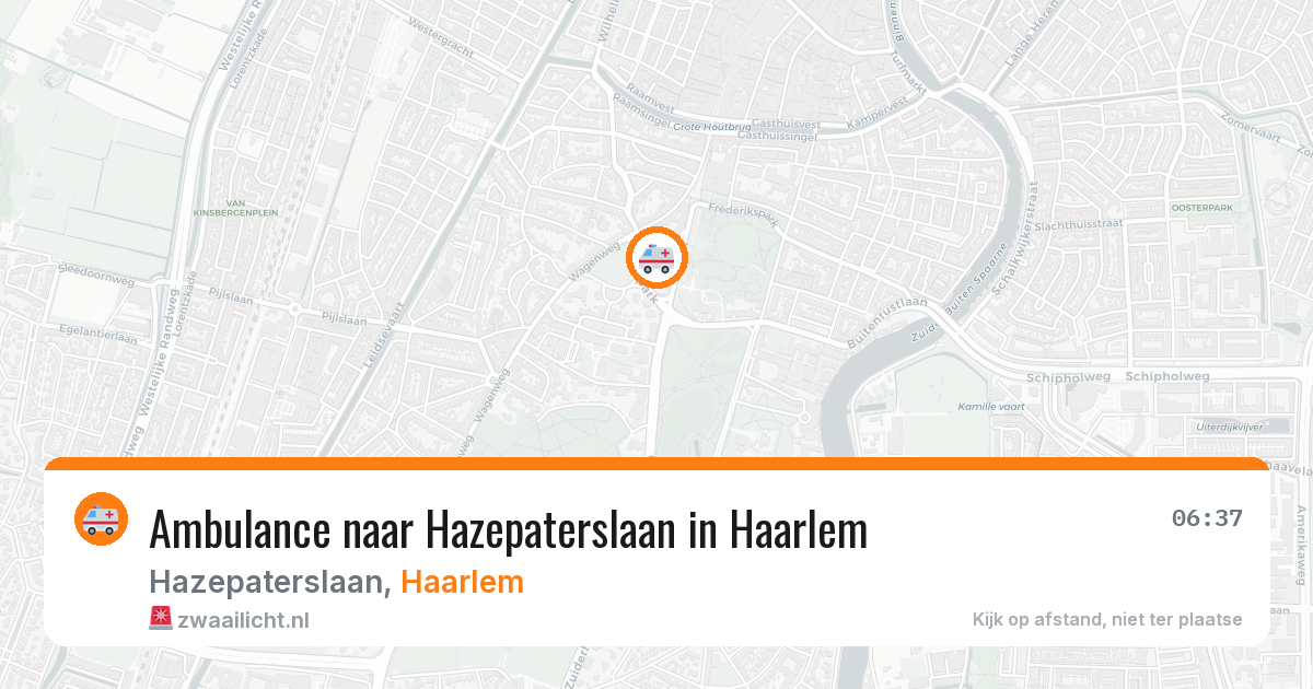 Ambulance naar Hazepaterslaan in Haarlem — 16 jul 2026