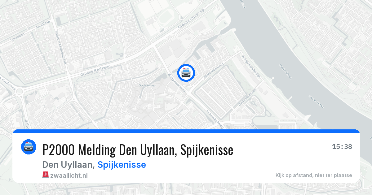 P2000 Melding Den Uyllaan, Spijkenisse — 22 mrt 2026