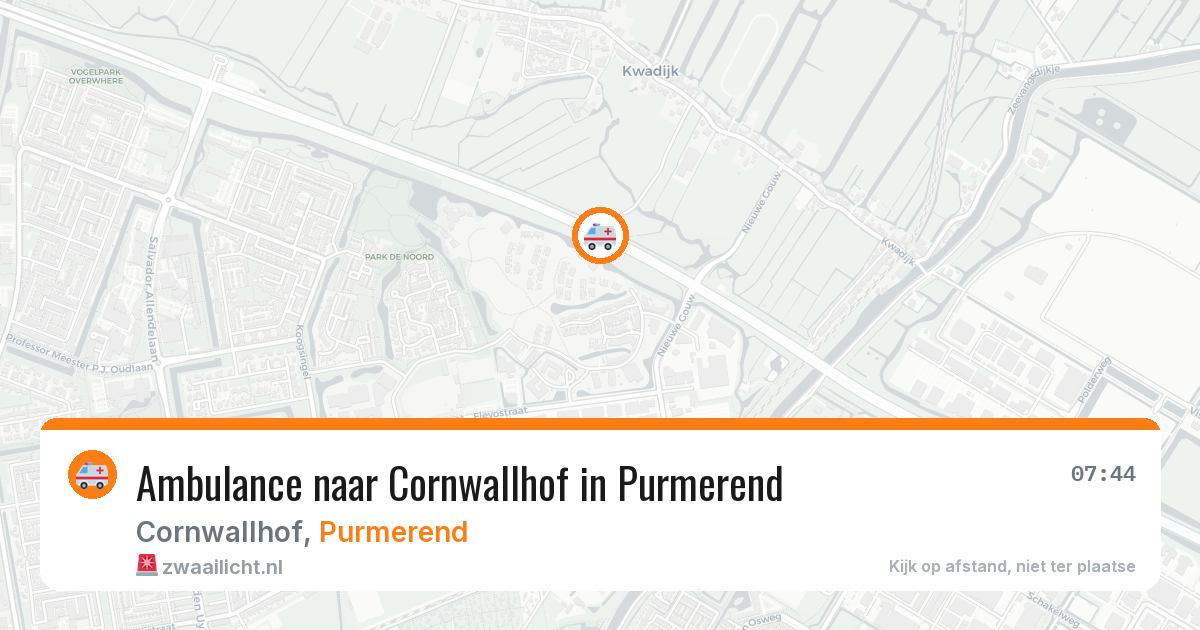 Ambulance naar Cornwallhof in Purmerend — 20 jul 2026