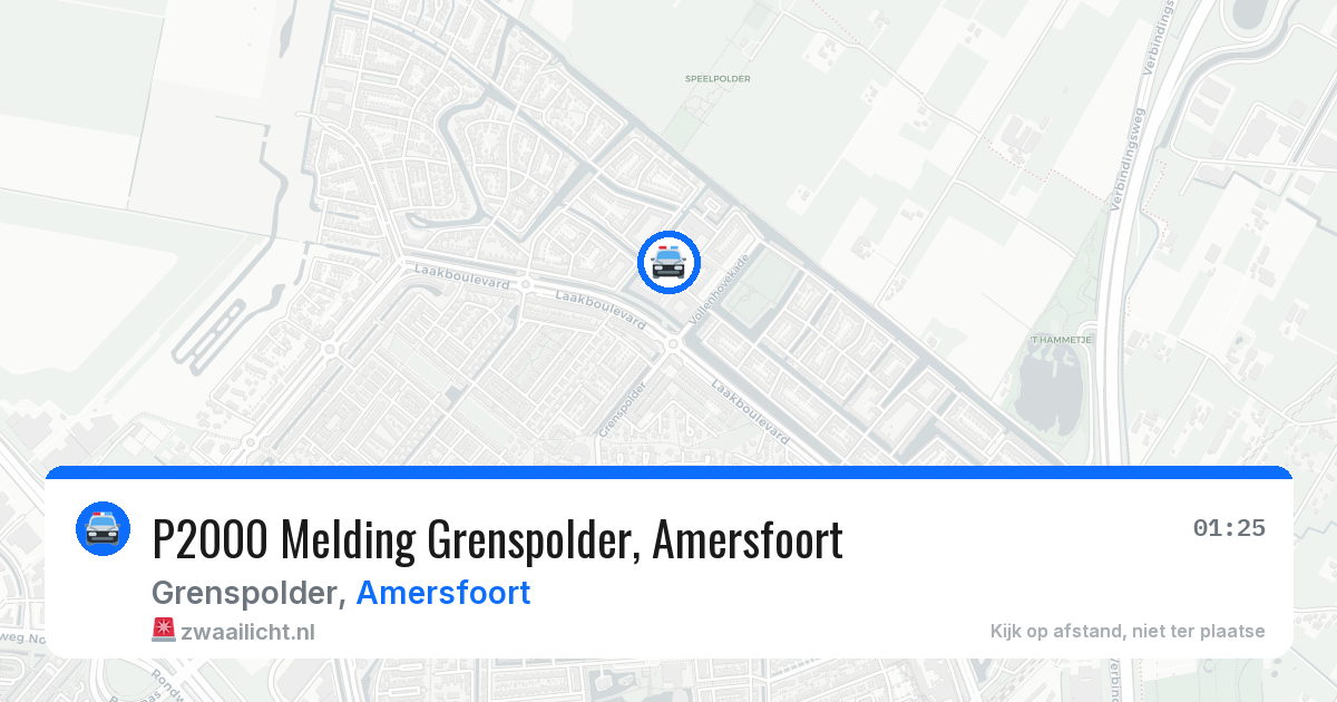 P2000 Melding Grenspolder, Amersfoort — 14 jun 2026