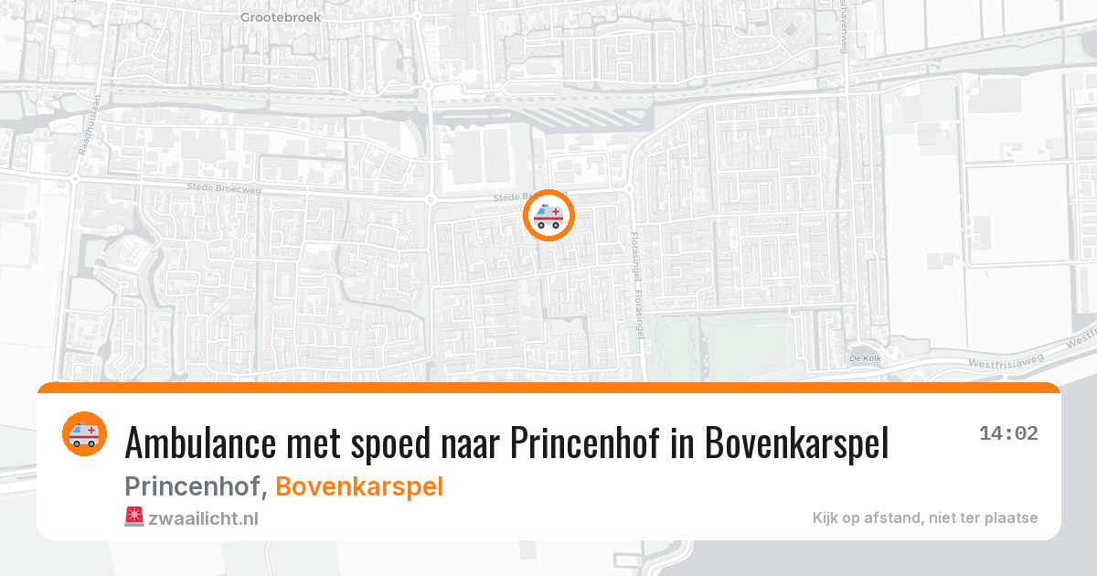 Ambulance met spoed naar Princenhof in Bovenkarspel — 24 apr 2026