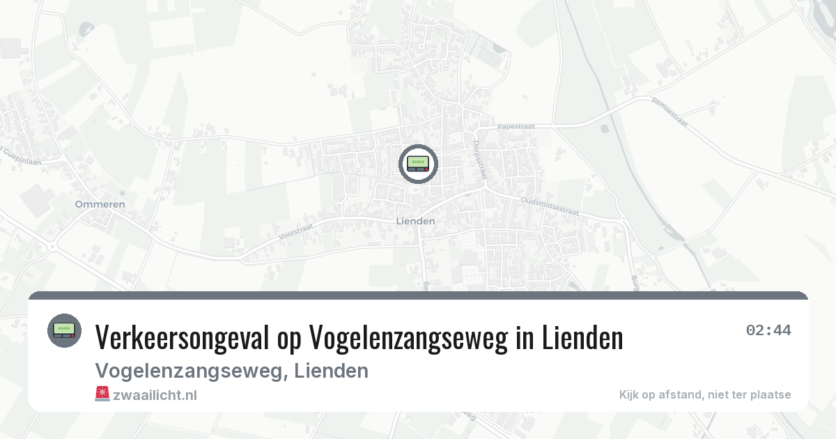 Verkeersongeval op Vogelenzangseweg in Lienden — 30 mrt 2026