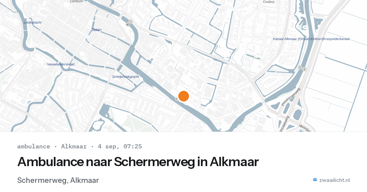 Ambulance naar Schermerweg in Alkmaar — 4 sep 2026