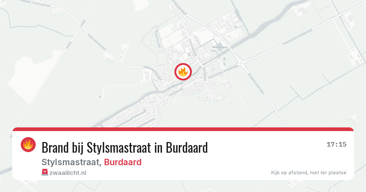 Brand bij Stylsmastraat in Burdaard — 7 mei 2026