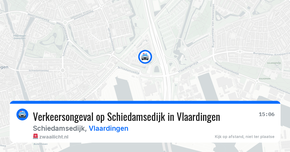 Verkeersongeval op Schiedamsedijk in Vlaardingen — 25 jun 2026