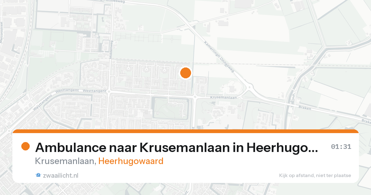 Ambulance naar Krusemanlaan in Heerhugowaard — 21 aug 2026