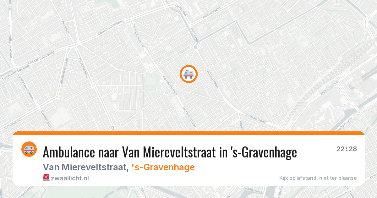 Ambulance naar Van Miereveltstraat in 's-Gravenhage — 14 aug 2026