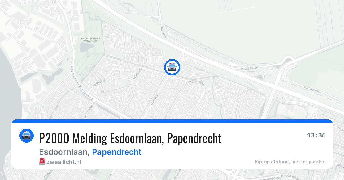 P2000 Melding Esdoornlaan, Papendrecht — 30 apr 2026