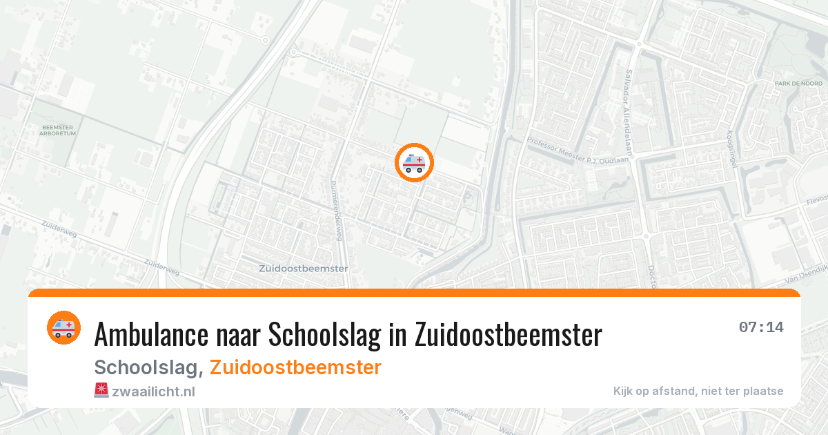 Ambulance naar Schoolslag in Zuidoostbeemster — 4 aug 2026