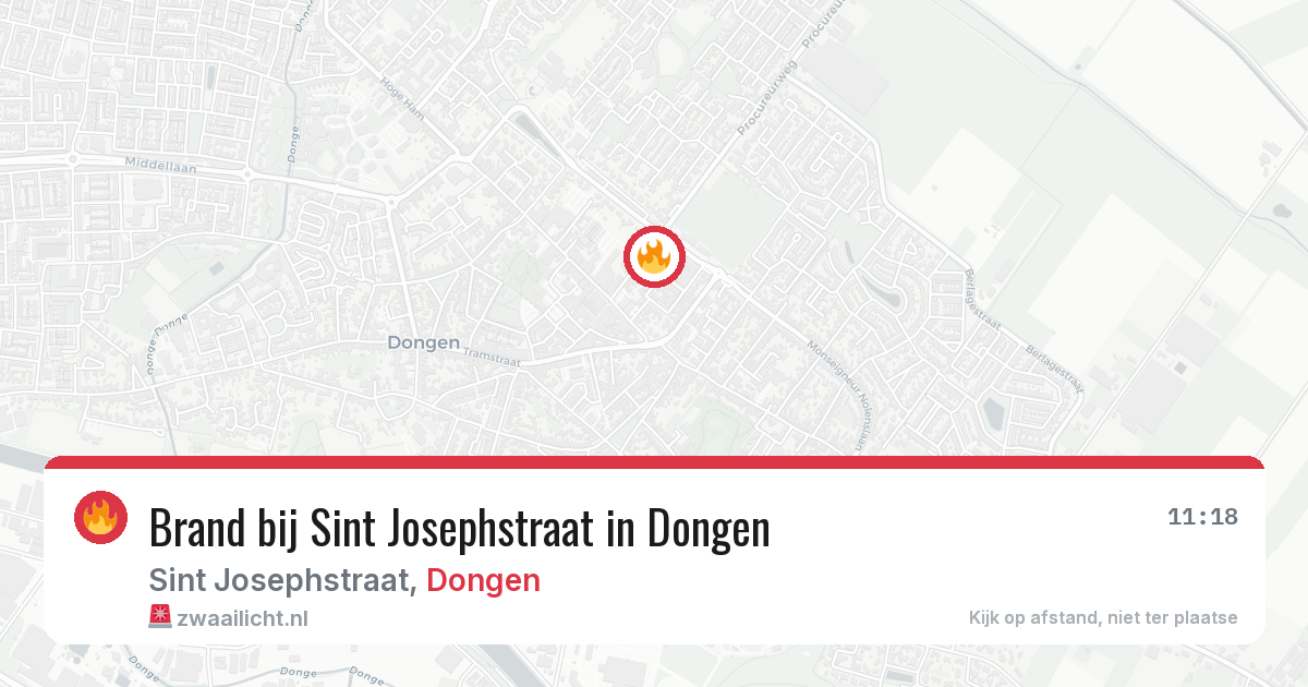 Brand bij Sint Josephstraat in Dongen — 4 jul 2026