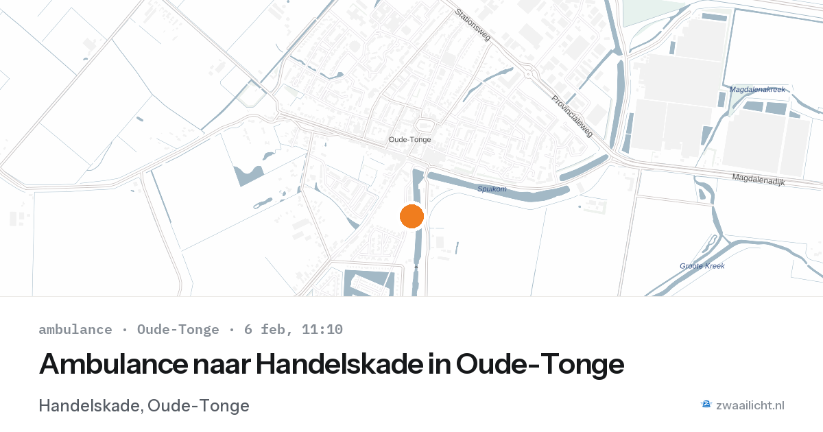 Ambulance naar Handelskade in Oude-Tonge — 6 feb 2026
