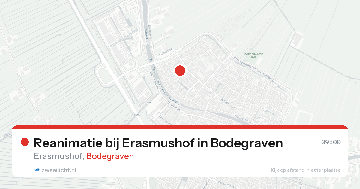 Reanimatie bij Erasmushof in Bodegraven — 17 aug 2026