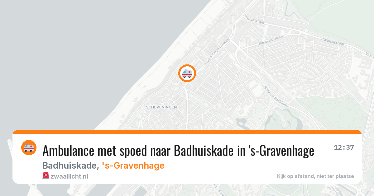 Ambulance met spoed naar Badhuiskade in 's-Gravenhage — 29 apr 2026