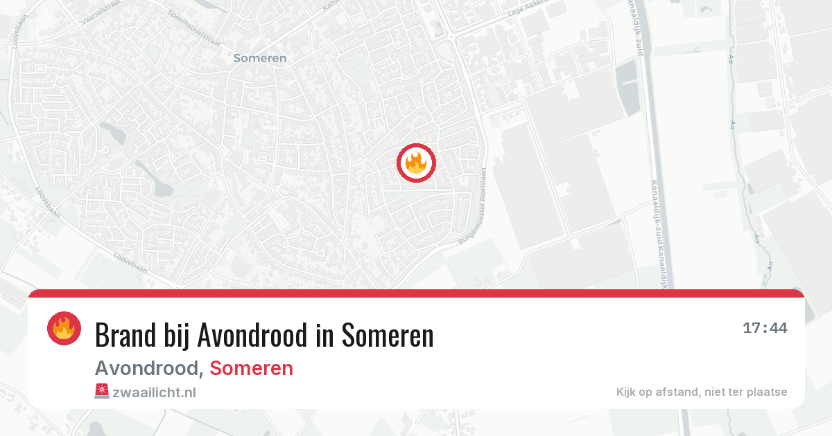 Brand bij Avondrood in Someren — 30 jul 2026