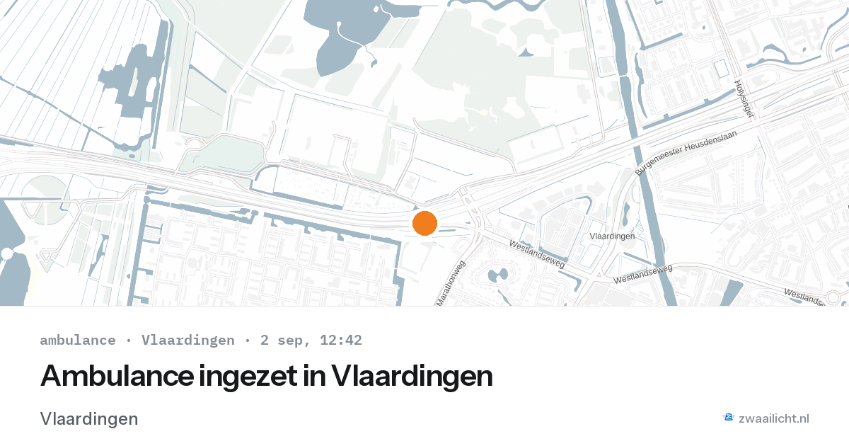 Ambulance ingezet in Vlaardingen — 2 sep 2026