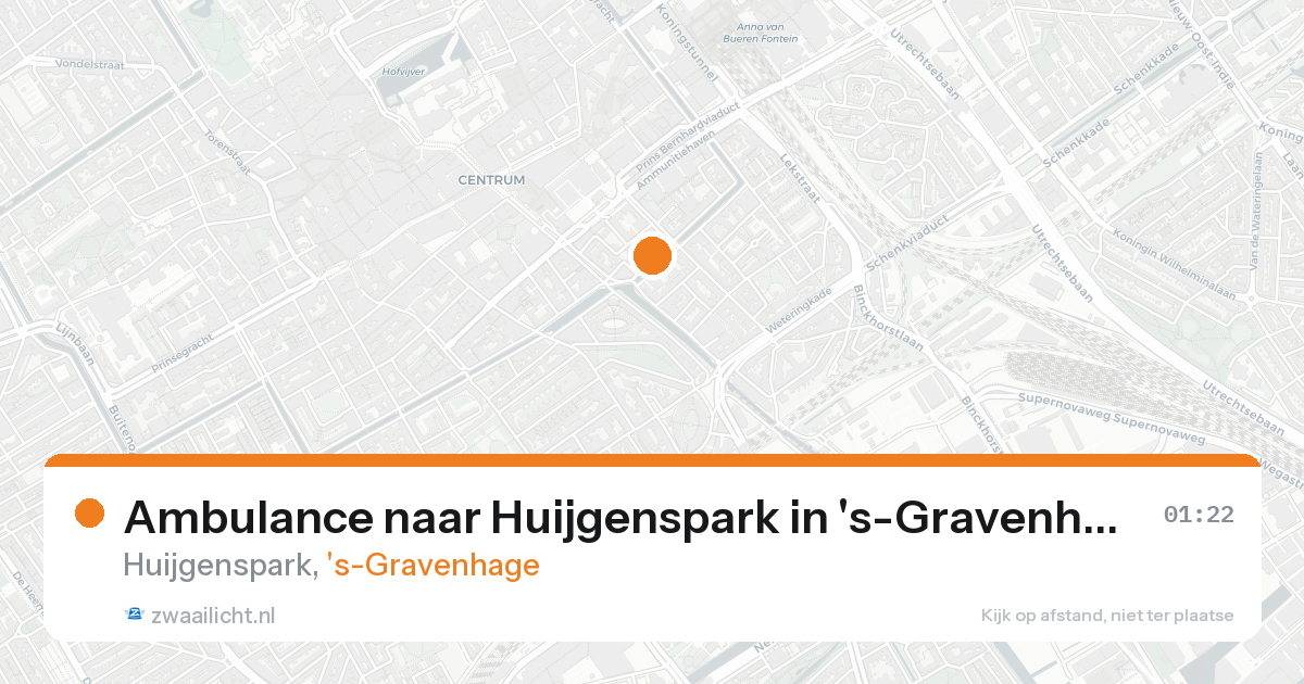 Ambulance naar Huijgenspark in 's-Gravenhage — 22 aug 2026