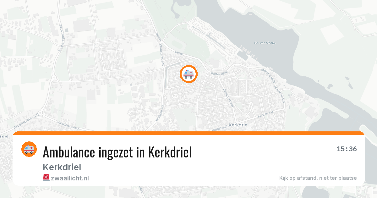 Ambulance ingezet in Kerkdriel — 10 aug 2026