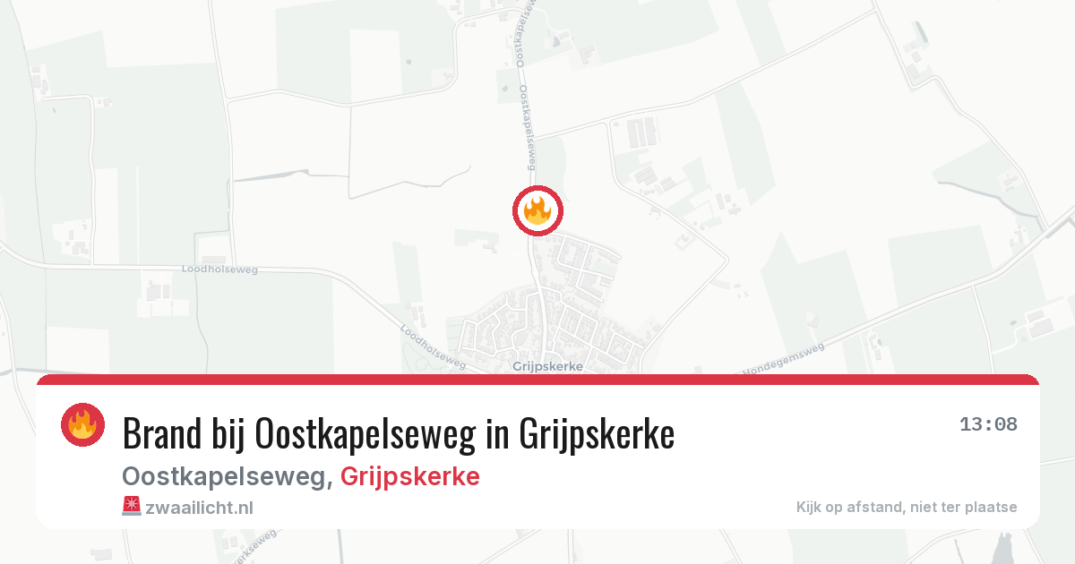 Brand bij Oostkapelseweg in Grijpskerke — 14 jul 2026