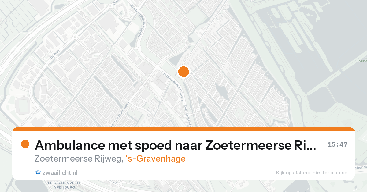 Ambulance met spoed naar Zoetermeerse Rijweg in 's-Gravenhage — 18 aug 2026