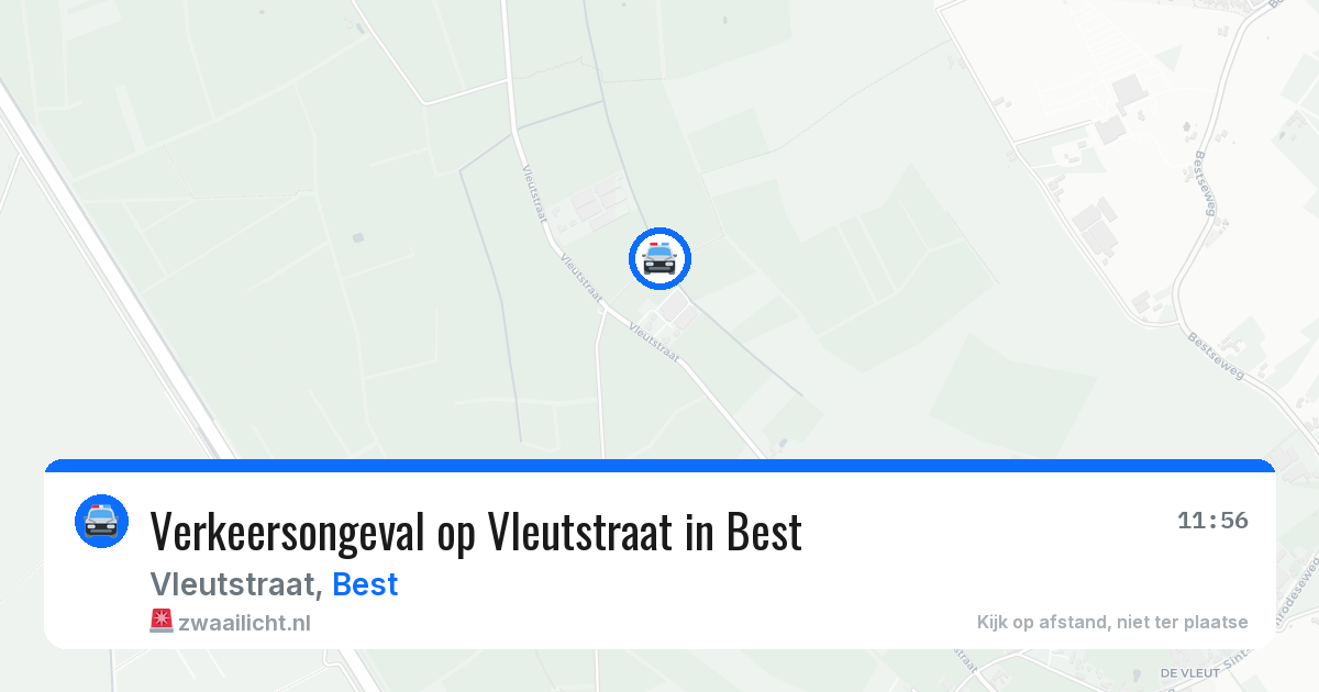 Verkeersongeval op Vleutstraat in Best — 22 feb 2026