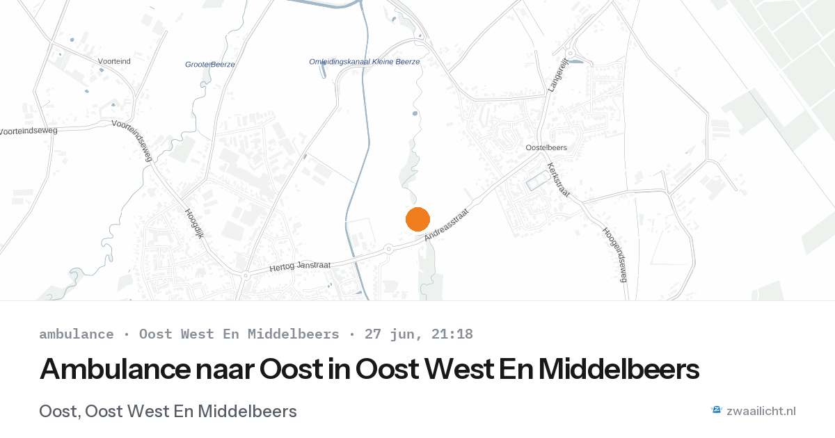 Ambulance naar Oost in Oost West En Middelbeers — 6 feb 2026