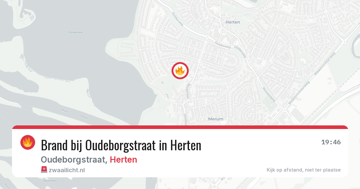 Brand bij Oudeborgstraat in Herten — 13 apr 2026