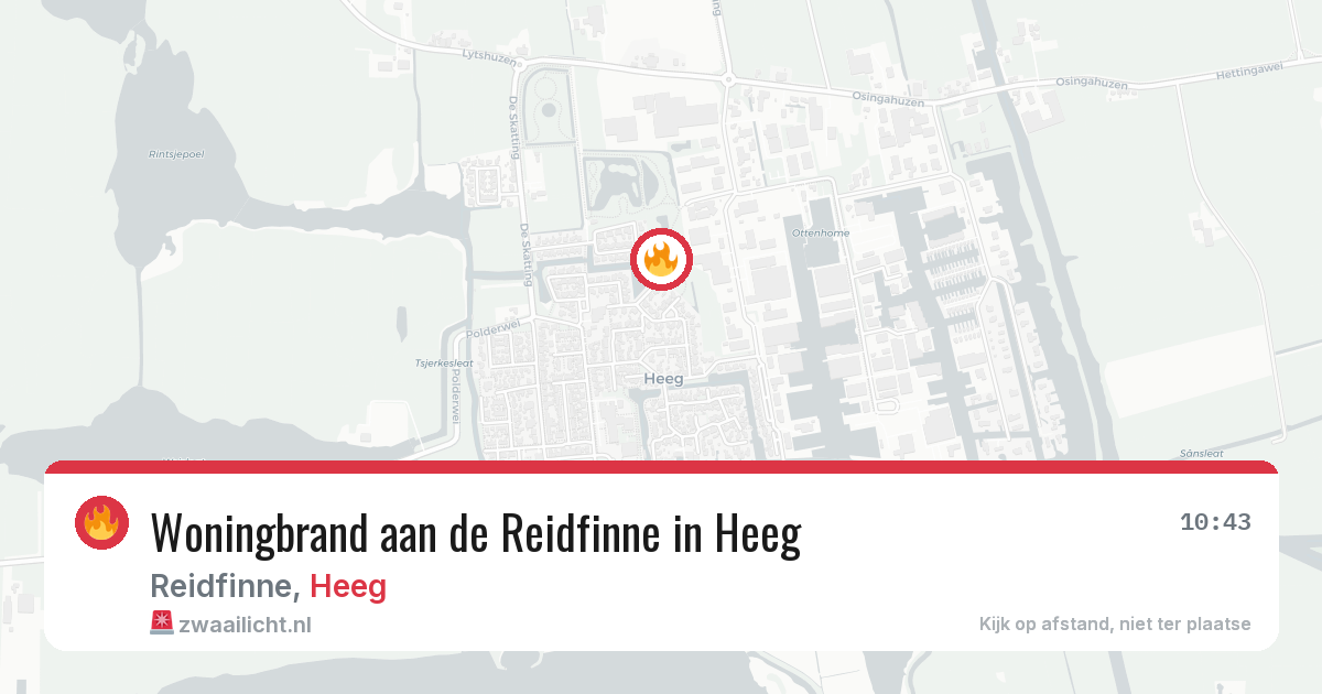Woningbrand aan de Reidfinne in Heeg — 24 jun 2026