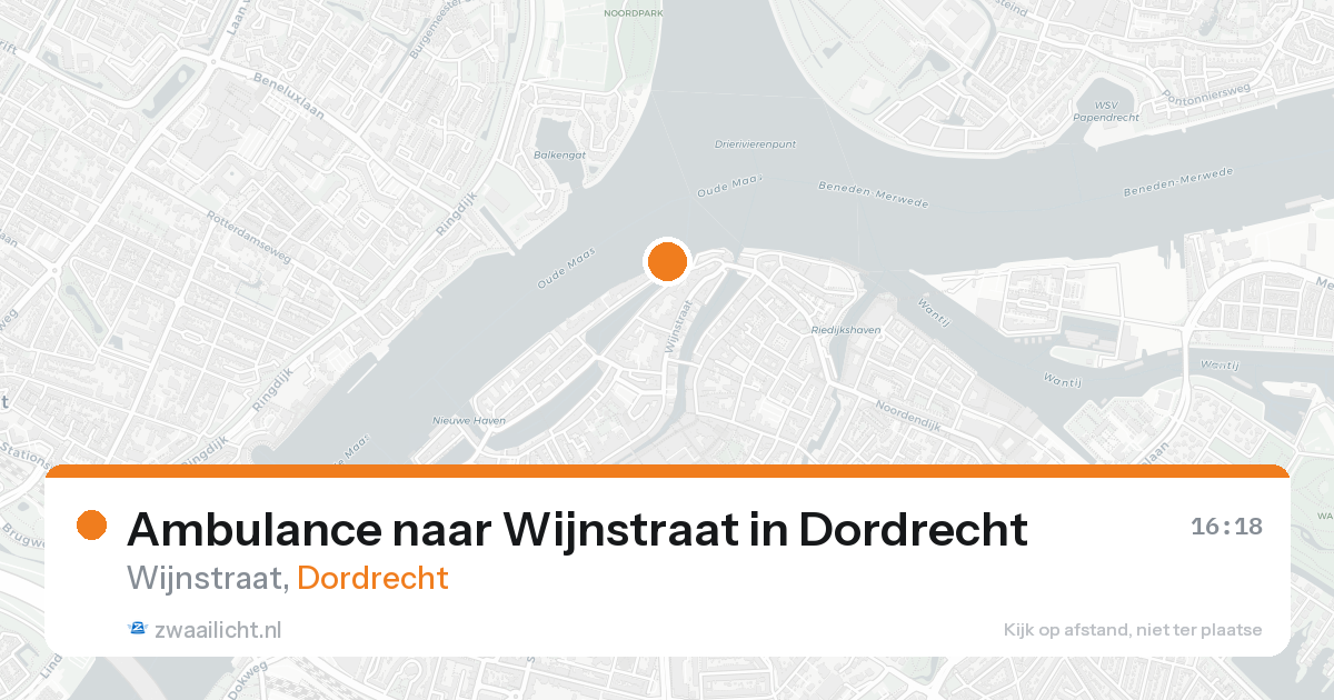 Ambulance naar Wijnstraat in Dordrecht — 17 aug 2026