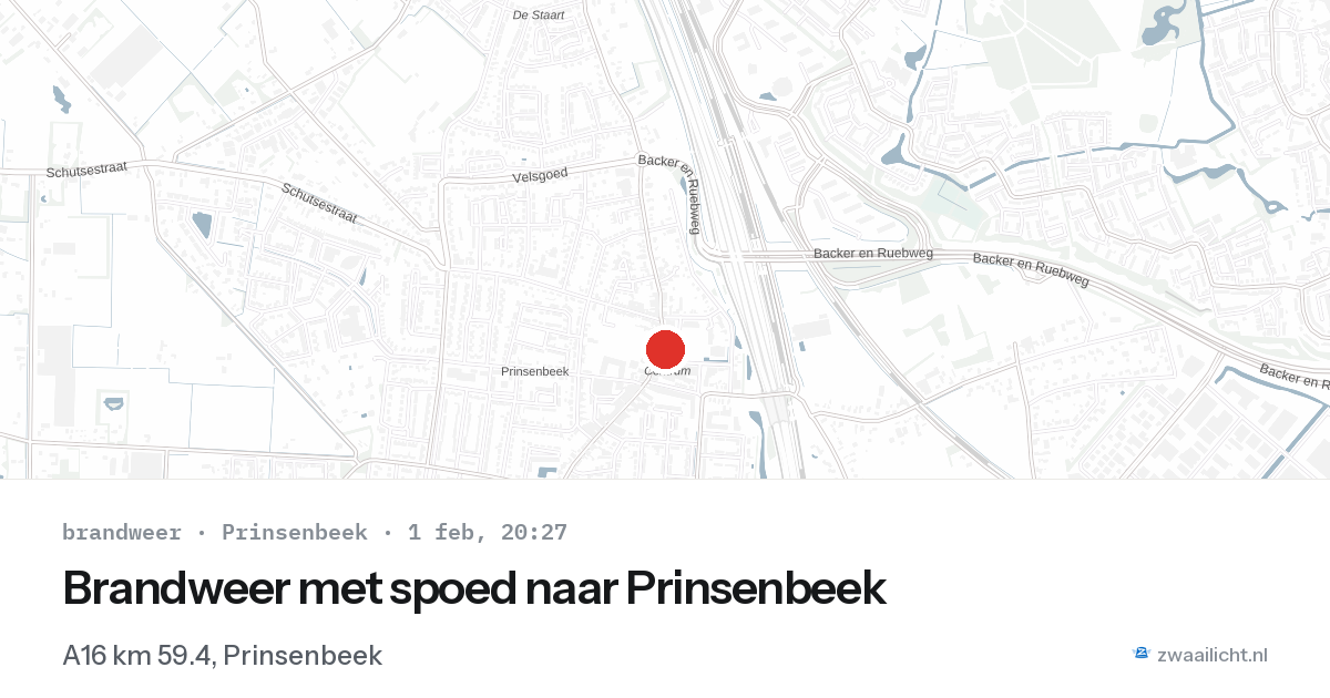 Brandweer met spoed naar Prinsenbeek — 1 feb 2026 | 🚨 Zwaailicht.nl