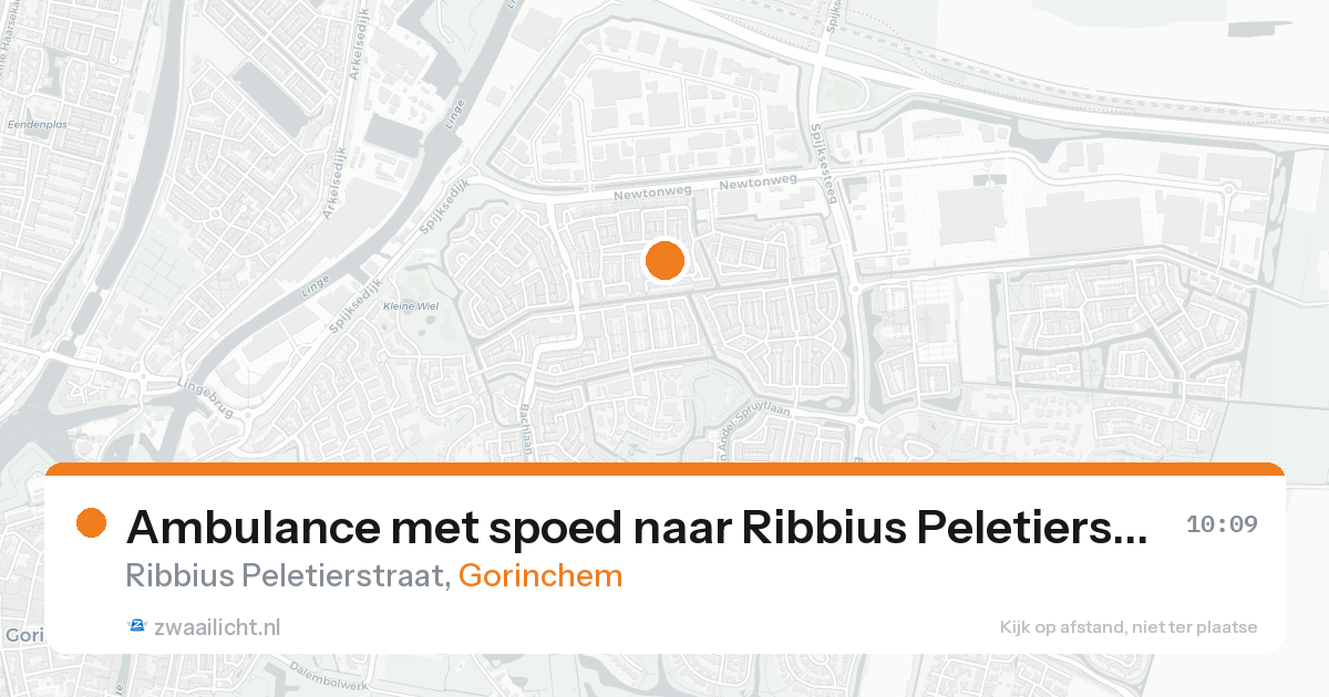 Ambulance met spoed naar Ribbius Peletierstraat in Gorinchem — 7 feb 2026