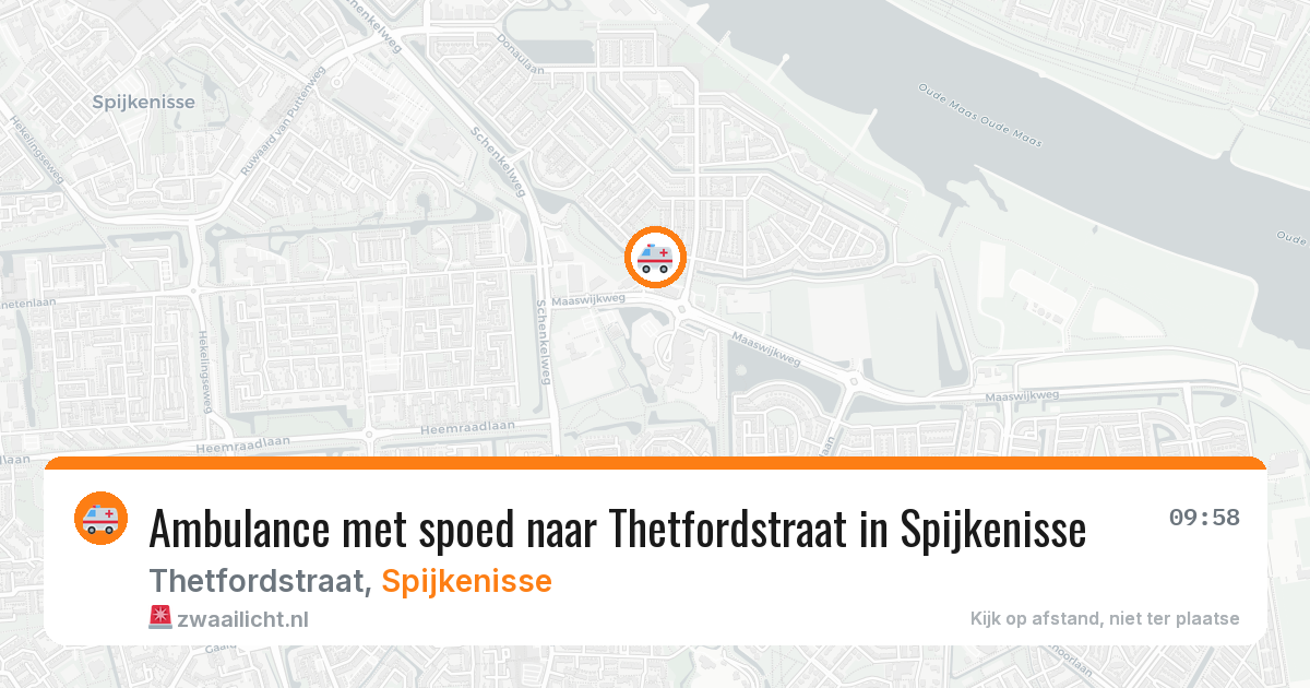 Ambulance met spoed naar Thetfordstraat in Spijkenisse — 1 jun 2026