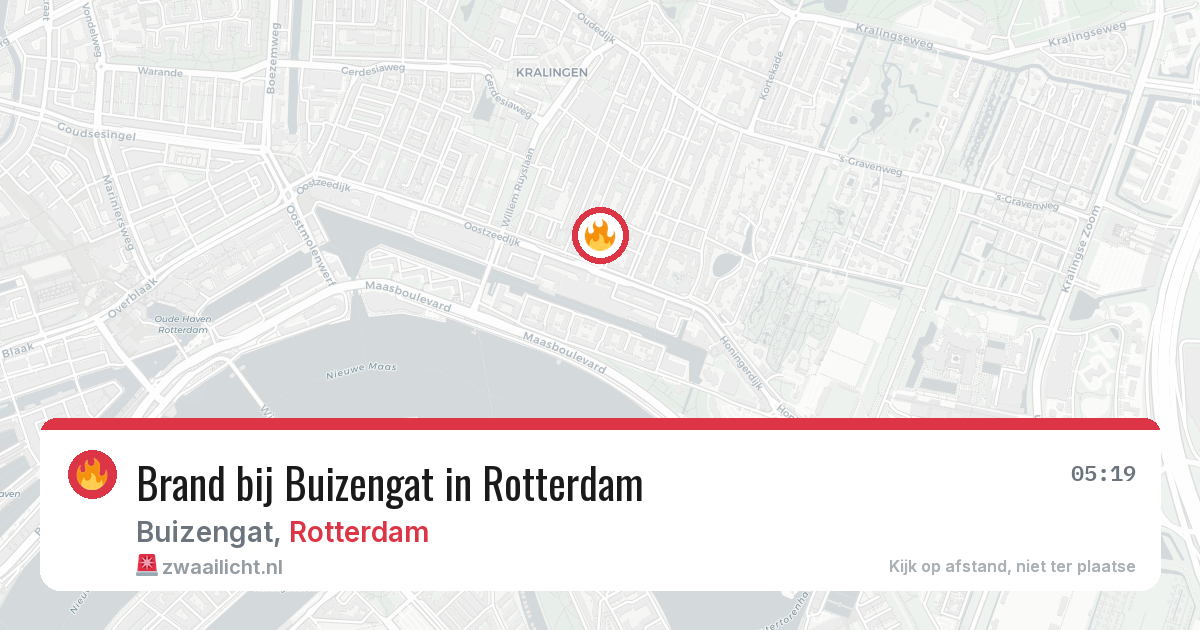 Brand bij Buizengat in Rotterdam — 11 apr 2026