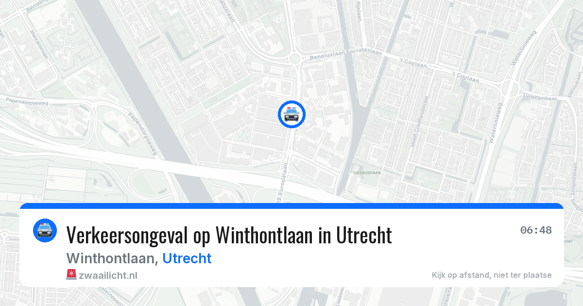 Verkeersongeval op Winthontlaan in Utrecht — 28 jan 2026